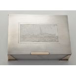 An Edward VIII silver and parcel gilt cigarette box, by Asprey & Co. Ltd.