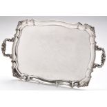 A George V silver two-handled tea tray, by Cooper Bros. & Sons Ltd.