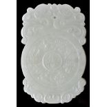 Chinese celadon jade plaque,