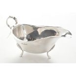 A George V silver sauce boat, by Wilson & Sharp, Birmingham 1923,