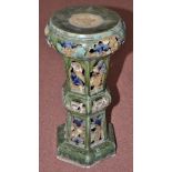 Chinese colour glaze stoneware pedestal,