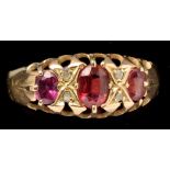 An early 20th Century ruby and diamond ring,