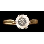 A single stone solitaire diamond ring, the brilliant cut diamond measuring 7.41 x 4.