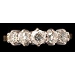 A five stone diamond ring,