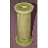 Burmantofts green glaze pedestal,