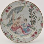 Chinese famille rose 'European subject' soup bowl,