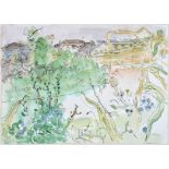 Anthony Gross, CBE, RA (1905-1984) "Landscape: Towards Serignac", signed and dated 1981, pen,