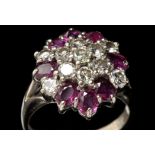 A ruby and diamond dress ring,