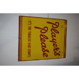 'Players Tobacco and Cigarette' enamel advertising sign, inscribed,