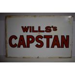 'Wills Capstan' enamel advertising sign, 104 x 66cms.