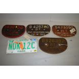 Four mid 20th Century cast iron carriage plates, all 21 tons, 1957/8, for Shildon, Hurst Nelson,