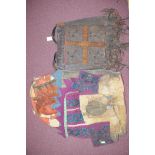 An African tribal animal skin skirt; and other items.