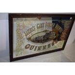 A 'Guinness Jame's Porter Brewery' advertising mirror in brown painted frame, 100 x 68cms.