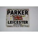 An enamel advertising sign for 'Fredrick Parker Ltd.