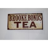 'Brooke Bond's Tea' enamel advertising sign, by C.M. Brown & Son, Leeds, 41 x 20cms.