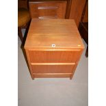 A teak bedside chest of two drawers, 46cms.