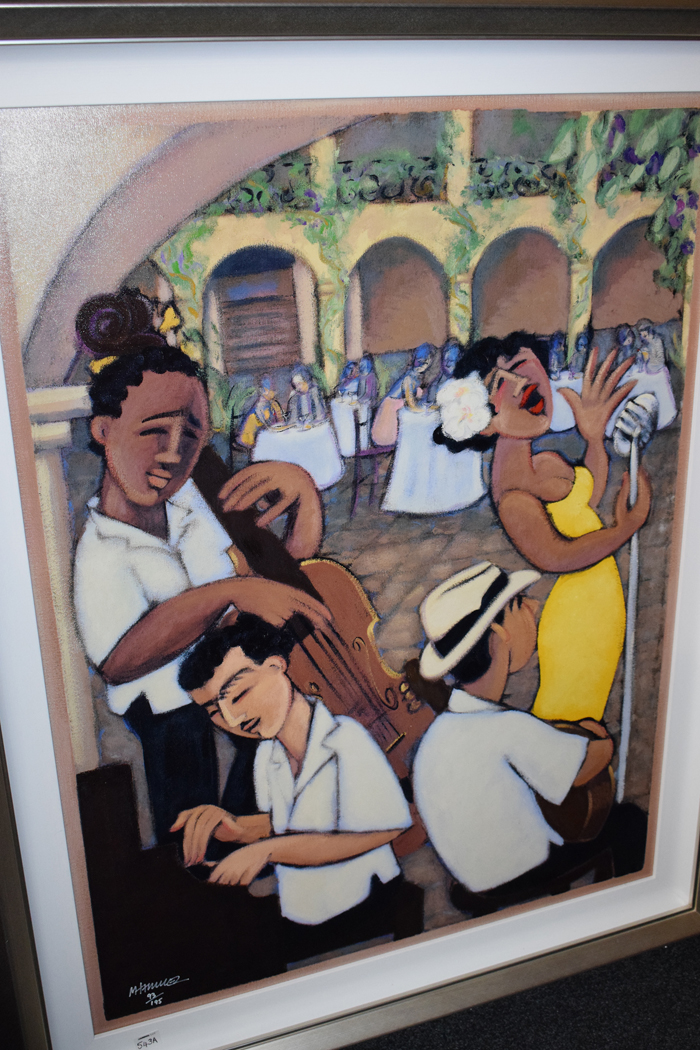 A gouttelette print, after Marsha Hammel - "Song" - a Cuban nightclub, signed and numbered, - Image 2 of 2