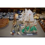 Scratch-built model ships, to include: Golden Hind; Alexander von Humbole; and others.