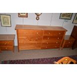 Modern cherry chest of eight drawer;