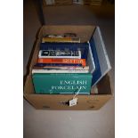 Hardback books relating to antiques and art, to include: English Porcelain, by R.J.