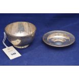 A George V silver sugar bowl, by S.W. Smith & Co., Birmingham 1920; together with a silver dish, 9.