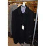 A gentleman's black wool with cashmere overcoat, by Marks & Spencer, with original labels.