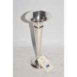 A George V silver sol fleur vase by Walker & Hall Sheffield with weighted base.