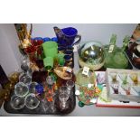 **WITHDRAWN** - Coloured glass to include pickle dishes, liqueur glasses,