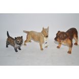 Three Royal Doulton dog figures,