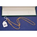 A 9ct. yellow gold cable chain necklace, 23.1grms.