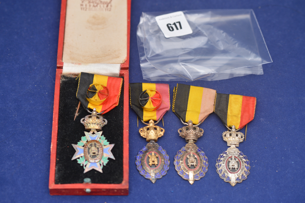 Three Belgium Labour Industrial and Agricultural Decoration medals;