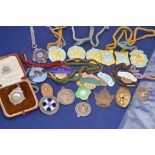 Badges and medals to include Newcastle Race Club; Hexham Race Club; Kentish Wheelers and others.