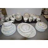 Wedgewood strawberry hill tea service together with Royal Daulton Auldyn part dinner service.