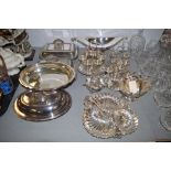 Silver plate to include egg cruit sets by Walker & Hall and Street & Co,