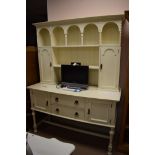 A painted Victorian style dresser, 152 x 200cms high.