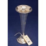 A George V silver trumpet vase,