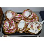 A Royal Albert tea set in early Country Roses pattern.