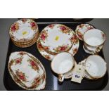 A Royal Albert Old Country Roses part tea set.