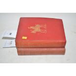 Handley Cross, illustrated by Cecil Aldin, vols. 1 and 2, red cloth covers.