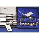 A set of six George VI silver knives by John Sanderson & Son Limited,