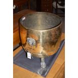 Large brass coal scuttle