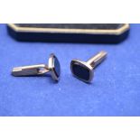 A pair of 9ct yellow gold cufflinks