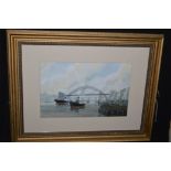 John J Holmes Newcastle Quayside watercolour