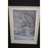 William Blanch "Old English black poplar" oil on canvas.