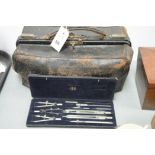 Gladstone bag containing drawing set