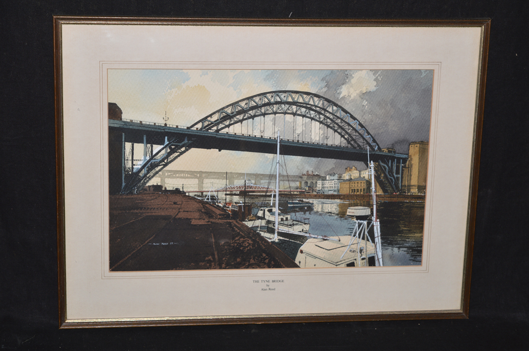 Alan Reed "The Tyne Bridge" 1983 watercolour.