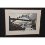 Alan Reed "The Tyne Bridge" 1983 watercolour.