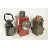 National Coal Board railway lamp with clear...