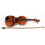 A 19th Century German Stradivarius model violin with two...