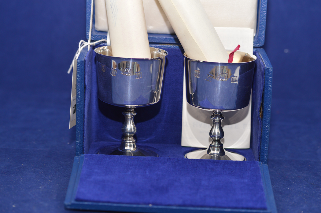 A pair of Elizabeth II silver "The York Goblet"